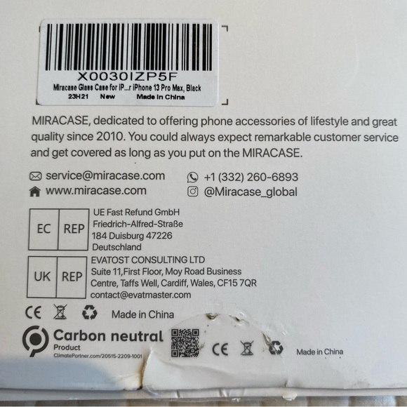 New Miracase Glass Case for iPhone 13 Pro Max 6.7 inch Clear/Black In Box - Picture 10 of 15